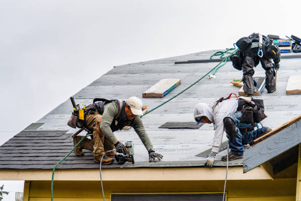 Professional Gutter Installation technician working in Bolivar, PA